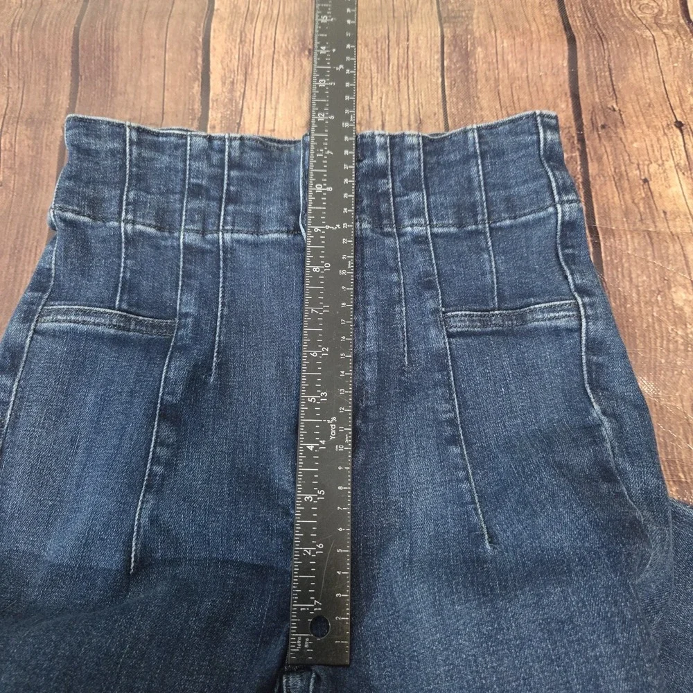 Free People Jayde Flare Jeans Women 26 Blue High Rise Boho Retro Western Cowgirl